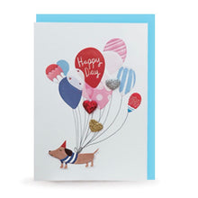 Load image into Gallery viewer, Happy Day Balloon Puppy Card