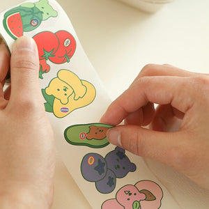 Jelly Bear Roll Sticker - Fruit