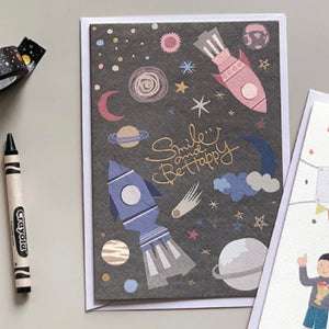 Spaceship - Greeting Card