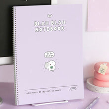 Load image into Gallery viewer, Blah Blah B5 Grid Notebook