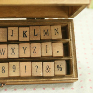 Upper Case Alphabet and Number Stamp Set
