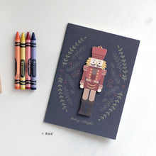 Load image into Gallery viewer, Wooden Red Nutcracker - Christmas Card