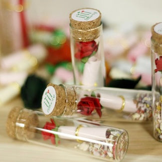 Rose Terrarium Bottle Letter