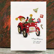 Load image into Gallery viewer, Santa Kitten - Christmas Card