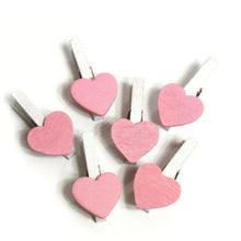 Load image into Gallery viewer, Wooden Clothespins - Hearts