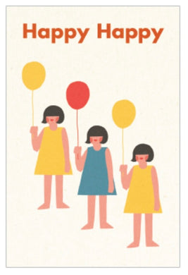 Happy Happy Balloon - Greeting Card