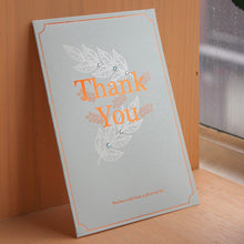 Load image into Gallery viewer, White Leaves Thank You Card