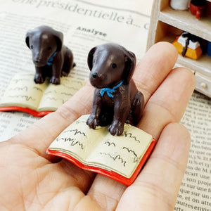 Puppy Library Figurine Set