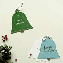 Load image into Gallery viewer, Christmas Bell Card - Green &quot;Merry Christmas&quot;