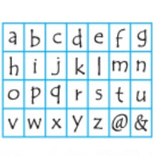 Load image into Gallery viewer, Neat Writing Lower Case Alphabet Stamp Set