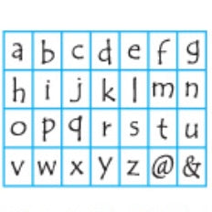 Neat Writing Lower Case Alphabet Stamp Set