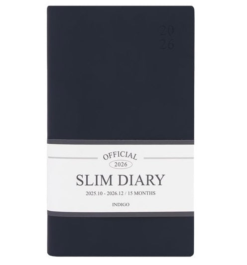 2026 Official Slim Monthly Diary