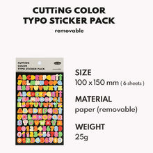 Load image into Gallery viewer, Little Things Colour Typo Sticker Pack