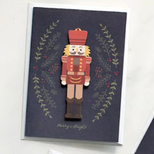 Load image into Gallery viewer, Wooden Red Nutcracker - Christmas Card