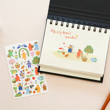 Load image into Gallery viewer, Jelly Bear Sticker - 03 Garden