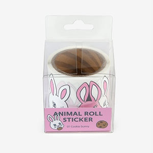 Animal Roll Sticker - Cookie Bunny