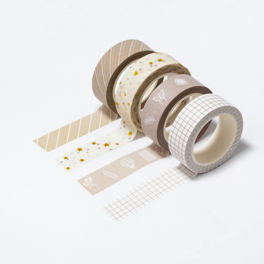 Washi Tape Basics Set - Light Neutral
