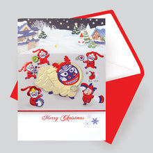 Load image into Gallery viewer, Lion Dance Christmas Card