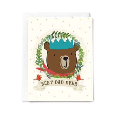 Best Dad Ever Father Bear - Greeting Card