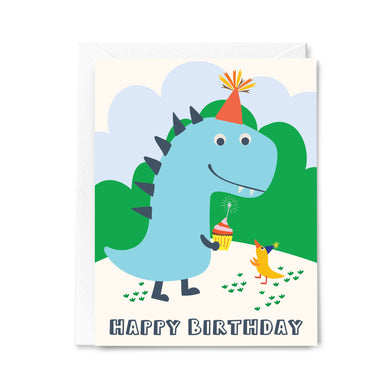 Happy Birthday Dinosaur - Greeting Card
