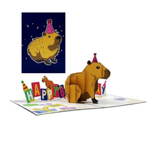 Load image into Gallery viewer, Capybara Birthday - Pop Up Card