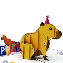 Load image into Gallery viewer, Capybara Birthday - Pop Up Card