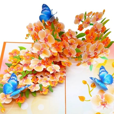 Butterfly Orchids - Pop Up Card