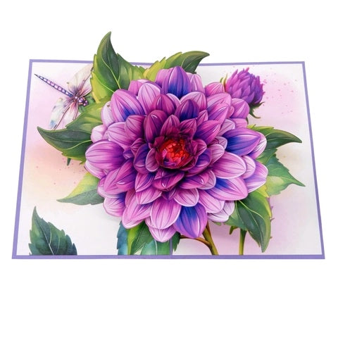 Purple Larkspur - Pop Up Card