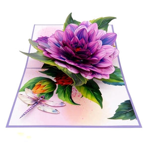 Purple Larkspur - Pop Up Card