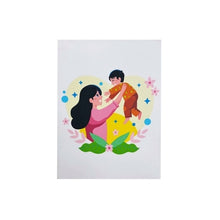Load image into Gallery viewer, Floral Wreath Mom and Child - Pop Up Card