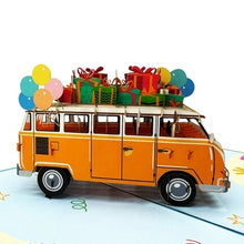 Load image into Gallery viewer, Birthday Puppy Van - Pop Up Card