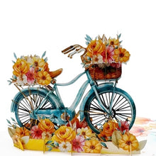 Load image into Gallery viewer, Floral Bike - Pop Up Card