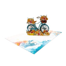 Load image into Gallery viewer, Floral Bike - Pop Up Card