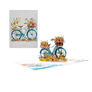 Floral Bike - Pop Up Card