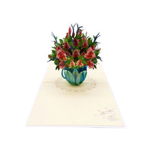 Load image into Gallery viewer, Teapot Bouquet - Pop Up Card