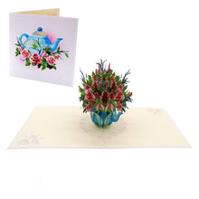 Load image into Gallery viewer, Teapot Bouquet - Pop Up Card