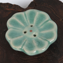 Load image into Gallery viewer, Celadon Lotus Incense Holder