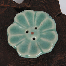 Load image into Gallery viewer, Celadon Lotus Incense Holder