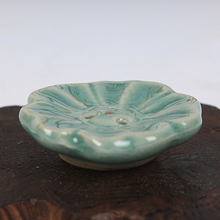Load image into Gallery viewer, Celadon Lotus Incense Holder