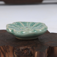 Load image into Gallery viewer, Celadon Lotus Incense Holder