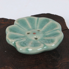 Load image into Gallery viewer, Celadon Lotus Incense Holder