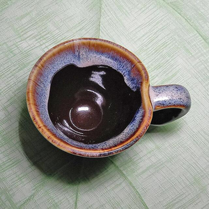 Tri-Colour Glazed Espresso Cup
