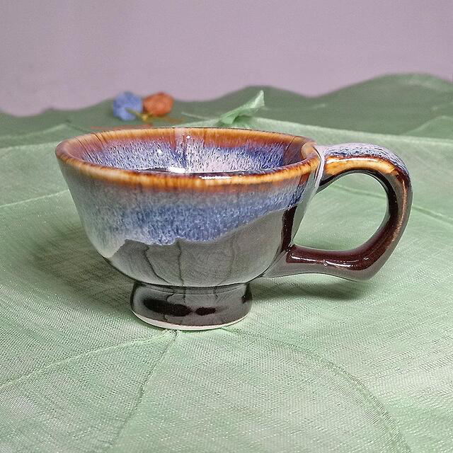 Tri-Colour Glazed Espresso Cup