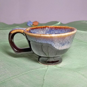 Tri-Colour Glazed Espresso Cup