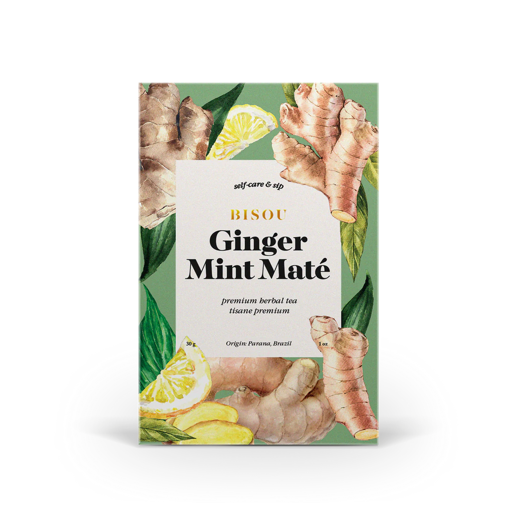 Ginger Mint Maté - Premium Herbal Tea - Bisou Bar