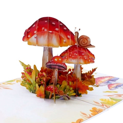Mushroom and Snail - Pop Up Card