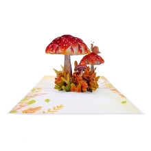 Load image into Gallery viewer, Mushroom and Snail - Pop Up Card