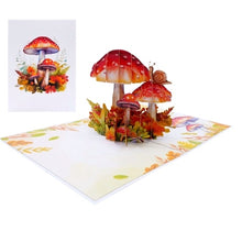 Load image into Gallery viewer, Mushroom and Snail - Pop Up Card