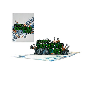 Happy Father's Day Gears - Pop Up Card