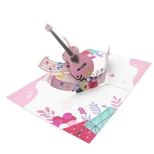 Load image into Gallery viewer, Pink Guitar - Pop Up Card